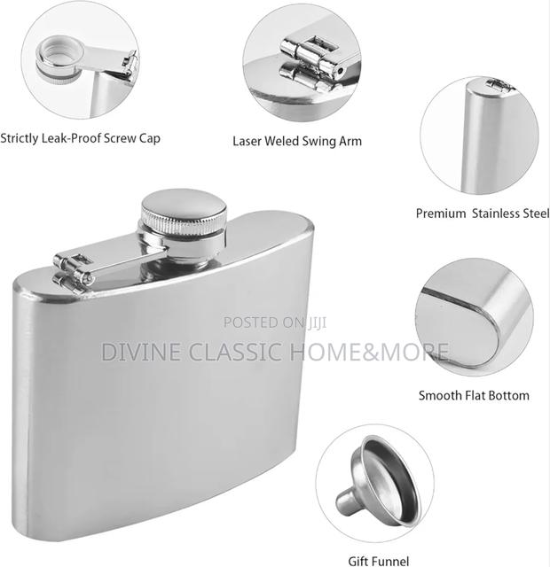 Cilio Stainless Steel Hip Flask (4 Oz) photo 4