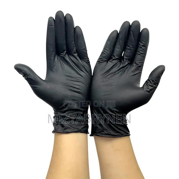 Nitrile Disposable Black Gloves Powder-free & Latex-free - 100pcs/Box photo 5