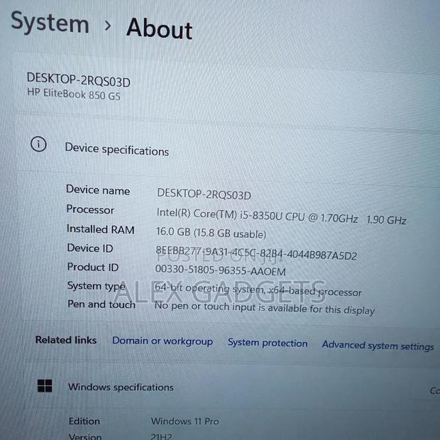 Laptop HP EliteBook 850 G5 16GB Intel Core I5 SSD 256GB photo 4