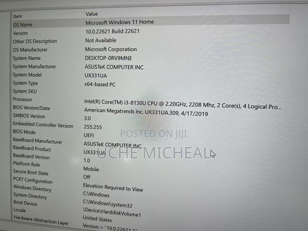 Laptop Asus ZenBook UX330UA 4GB Intel Core I3 SSD 256GB photo 5