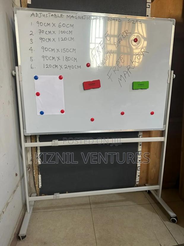 Board 90cmx120cm + Stand(Front N Back)+Free Marker + Duster