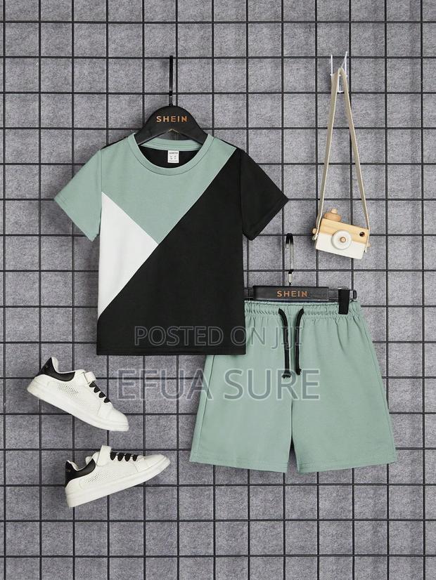 Boy Casual Outfit Roundness Short Sleeve