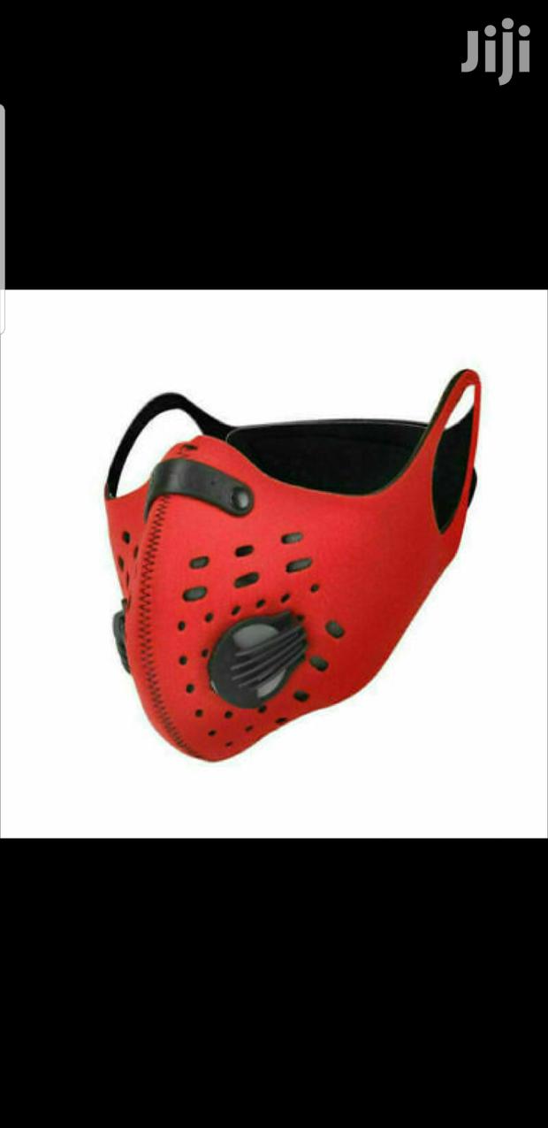 Red Mask Filter Pollution Sports Wear