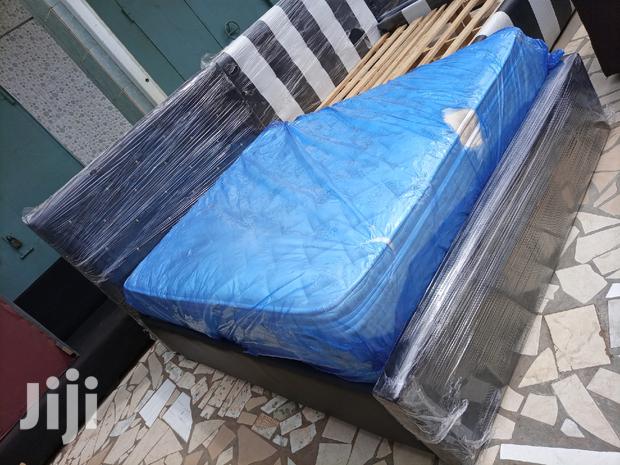 Blacl Bed With Mattress ❤🖤. Promotion!