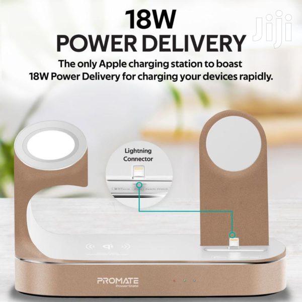 Promate Powerstate ~ All-In-1 Wireless Charging Dock(Gold) · Photo 4
