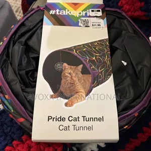 Cat Tunnel, Black Rainbow, 36" Long, 11"