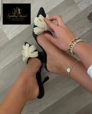 Gold Bow Premium High Grade Zara Kitten Heels